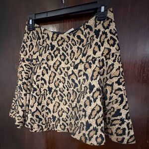 Bindle 3 for $25. Free People Black and Tan Animal Print Skirt. Size Small.